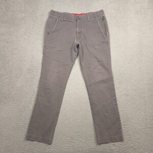 Under Armour Performance Chino Pants Men 36x32 Gray Stretch Tapered 1261609